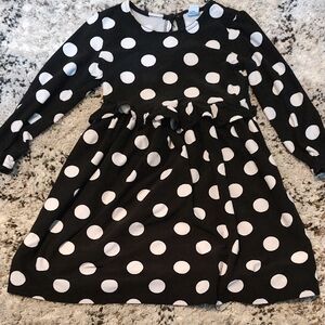 Old Navy Black and White Bishop Sleeve Sundress